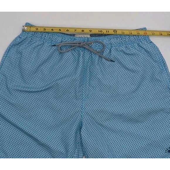 Ted Baker Men's Swim Trunks Size 5 (L) Larkman Lobster Logo Blue Fish Print - Picture 8 of 10